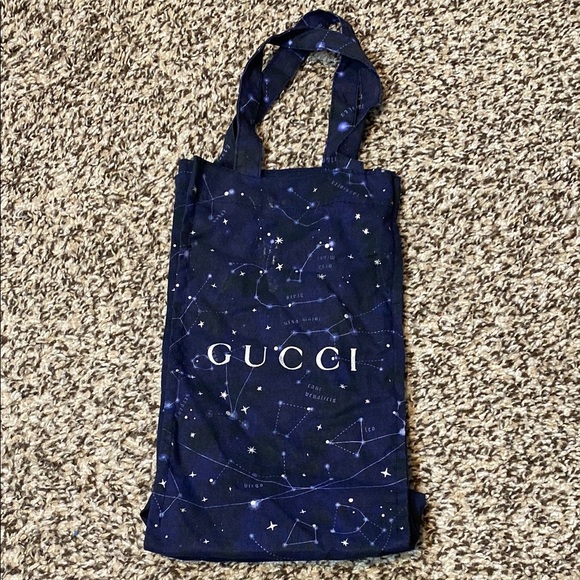 Gucci Blue and White Starry Tote Bag - Picture 1 of 4